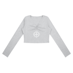Ventura Legacy | Women's Ruched Long Sleeve Crop T-Shirt I see God