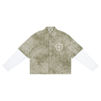 Unisex Vintage Wash Plaid Short Sleeve Shirt