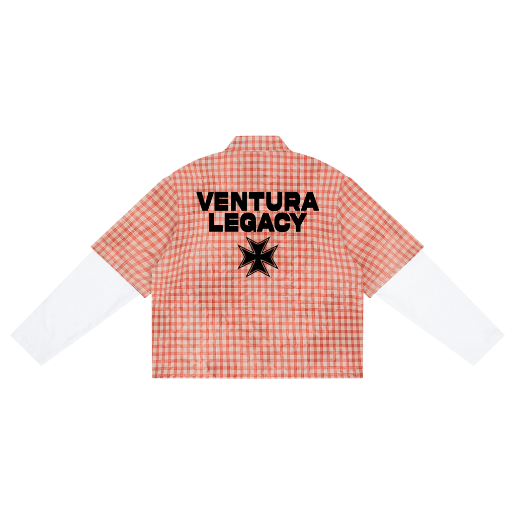 Unisex Vintage Wash Plaid Short Sleeve Shirt