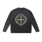 Vintage Washed Hand-Frayed Sweater