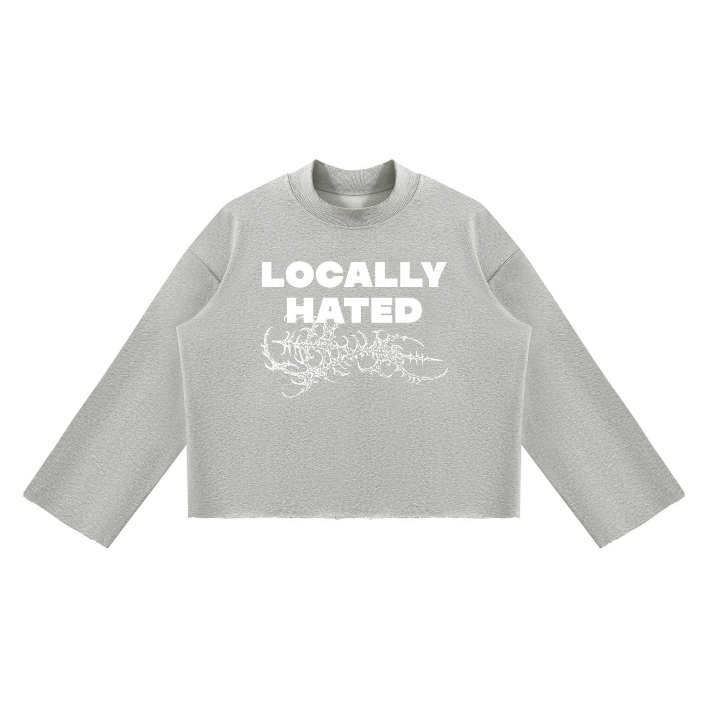 Ventura Legacy | Unisex Mock Neck Raw Edge Boxy Sweatshirt Hated