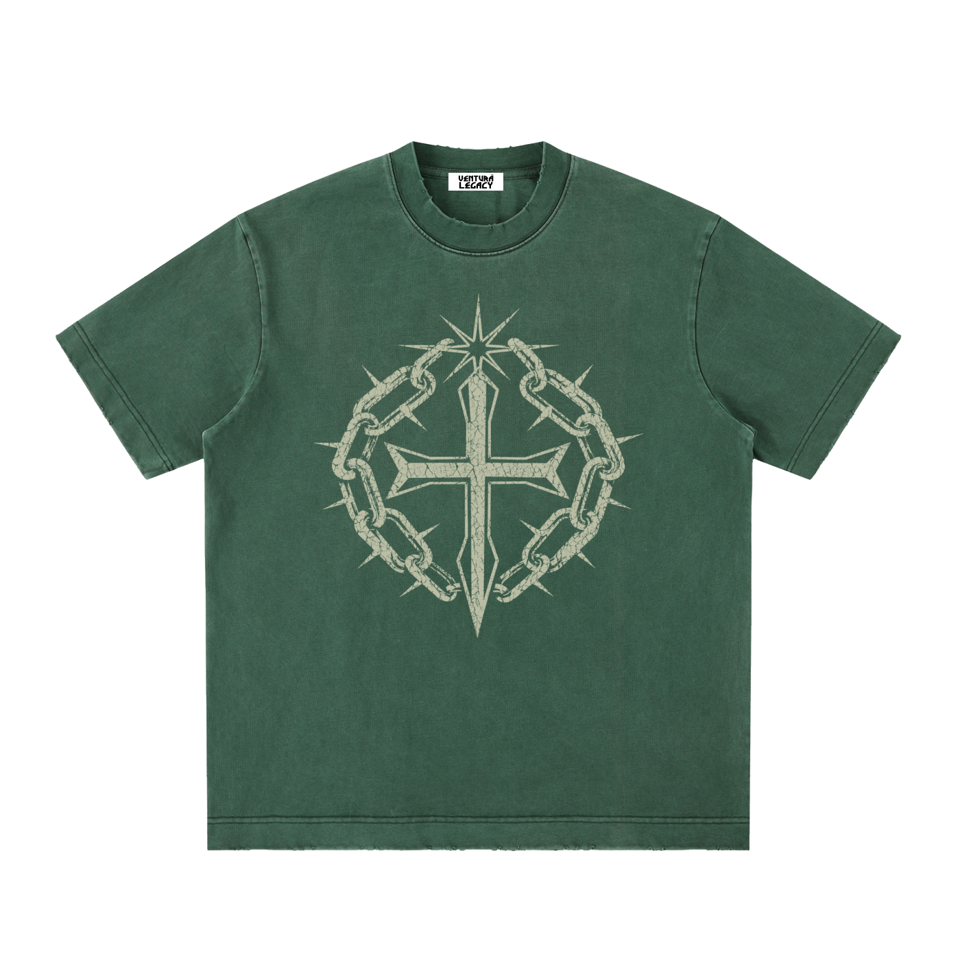 Heavyweight Vintage Washed Frayed T-Shirt