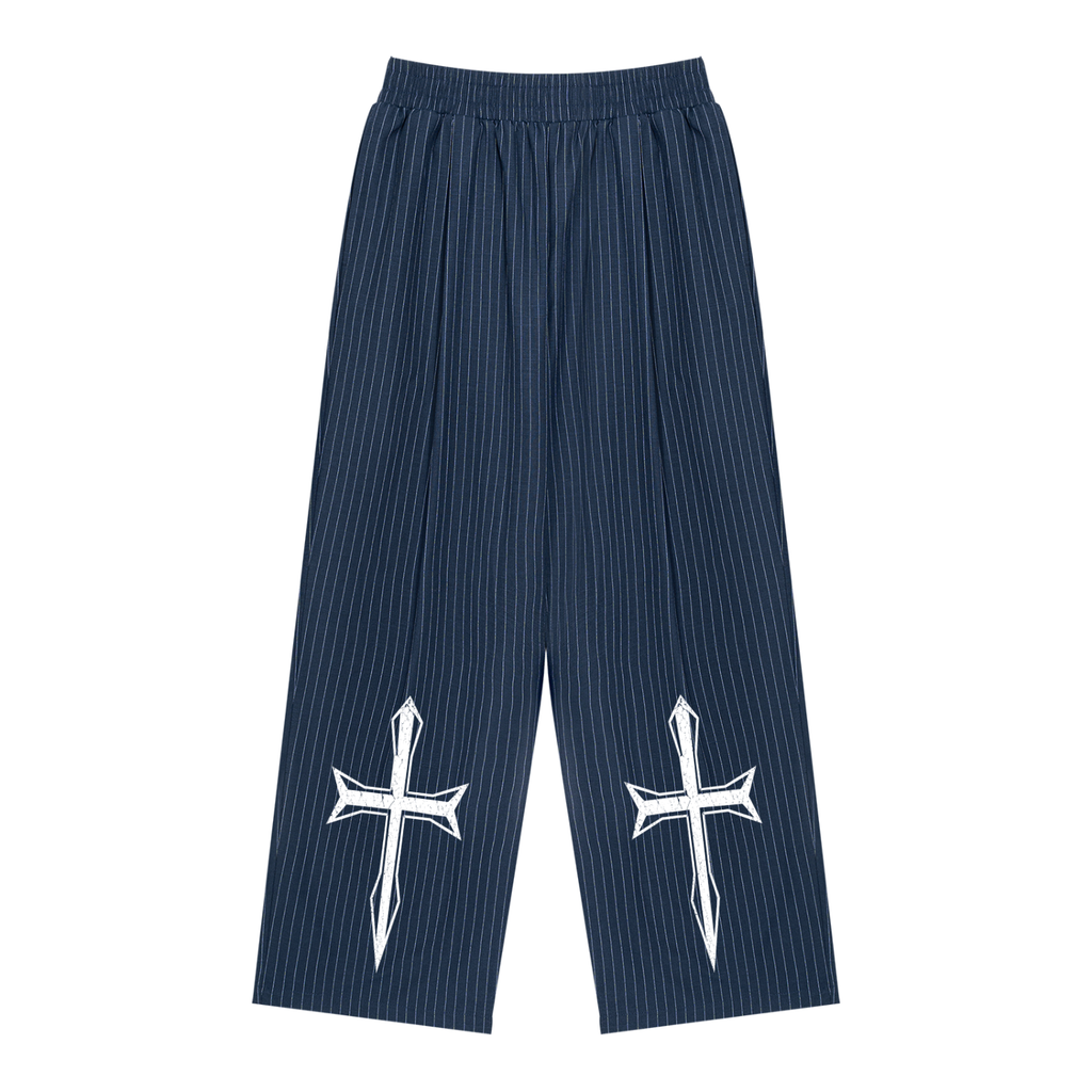 Ventura Legacy | Unisex Striped Pleated Pants Cross