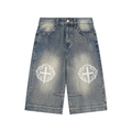 Vintage Wash Baggy Denim Shorts