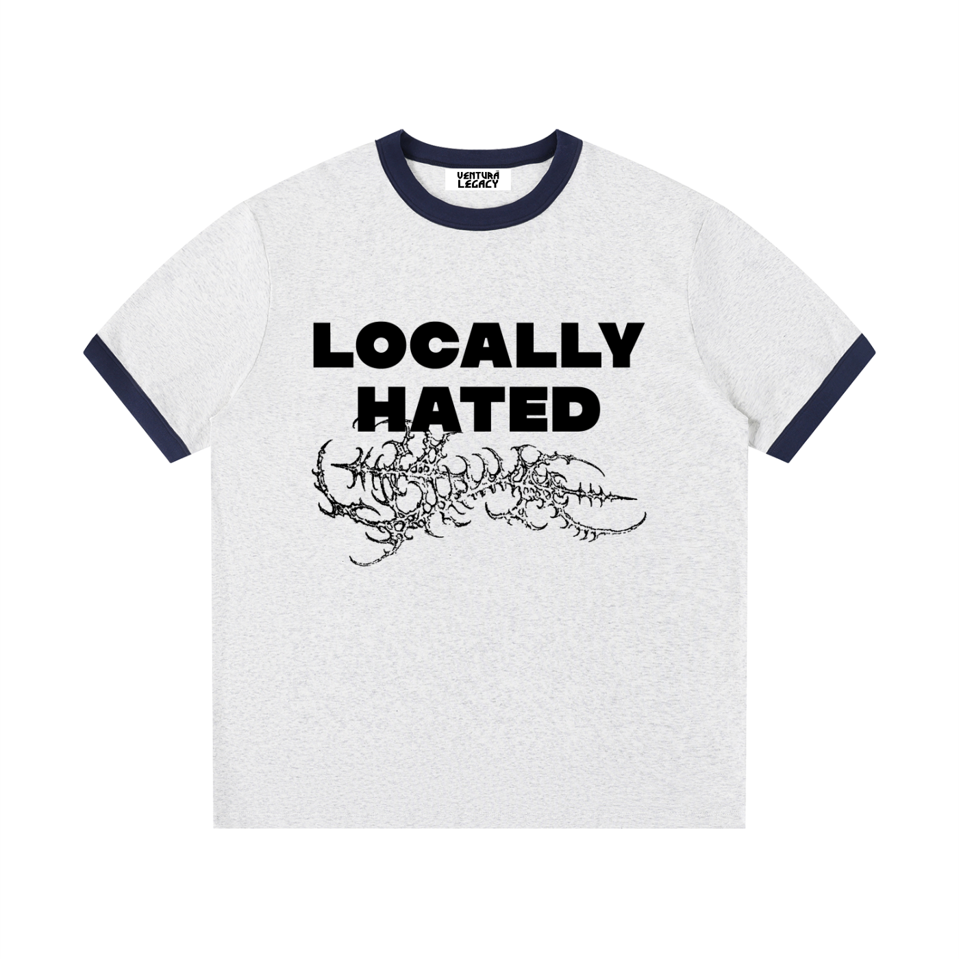 Ventura Legacy | Contrast Edge Ribbed Crewneck T-Shirt Hated