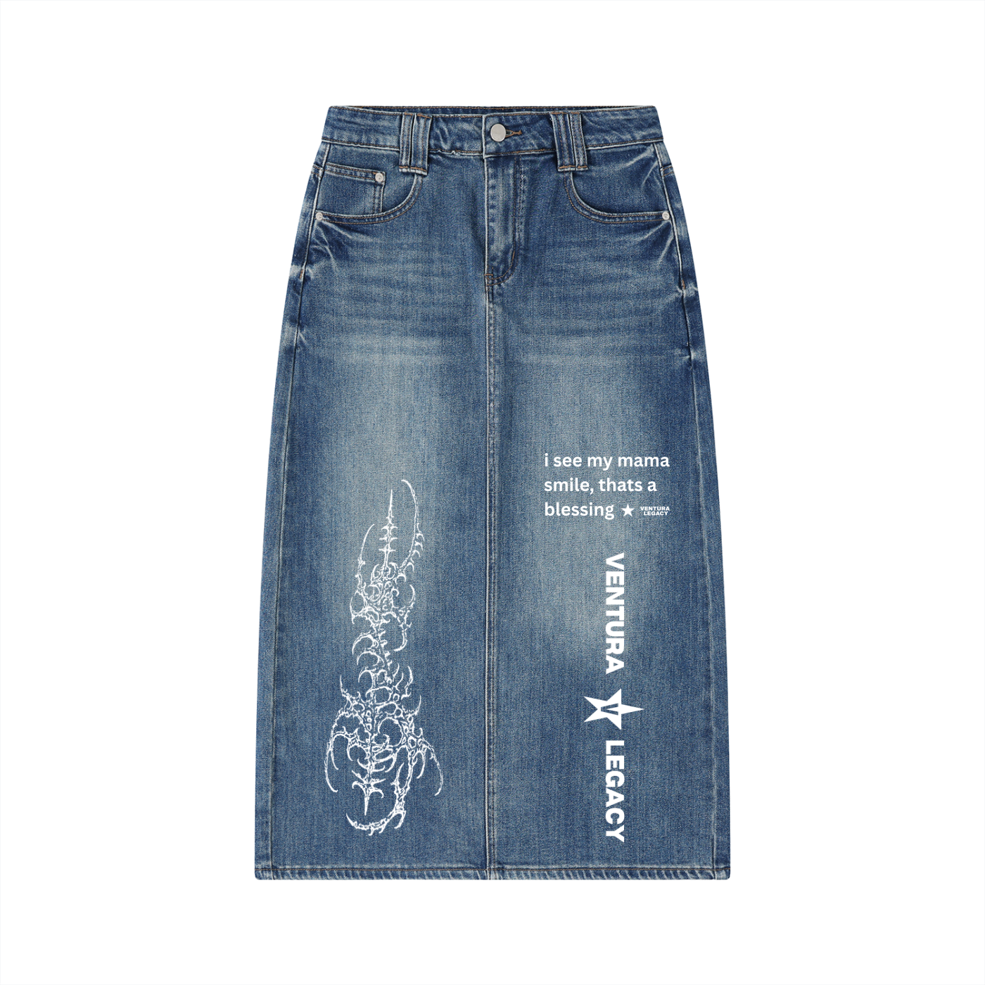 Ventura Legacy  | Women’s Vintage Wash Denim Skirt Dormama