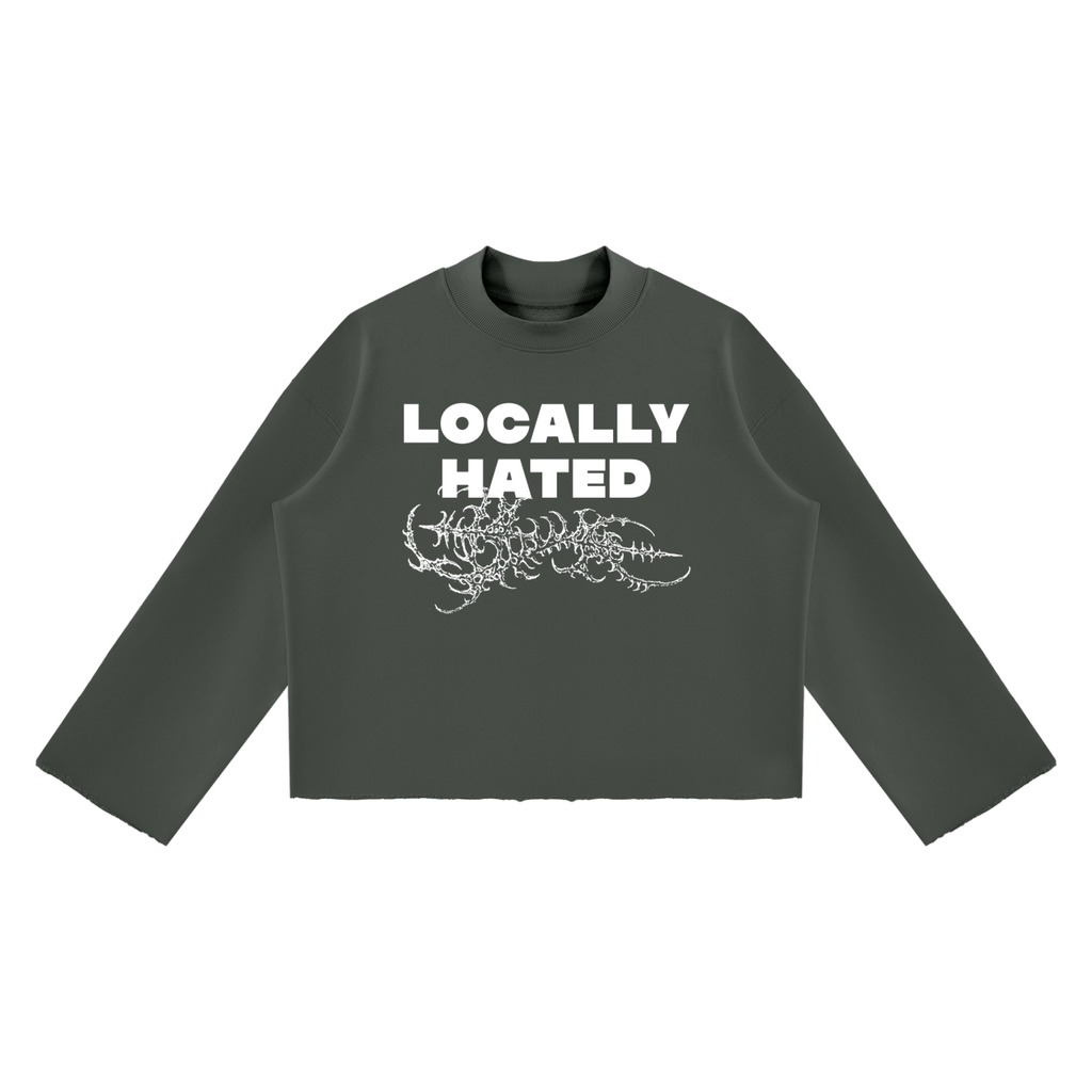 Ventura Legacy | Unisex Mock Neck Raw Edge Boxy Sweatshirt Hated