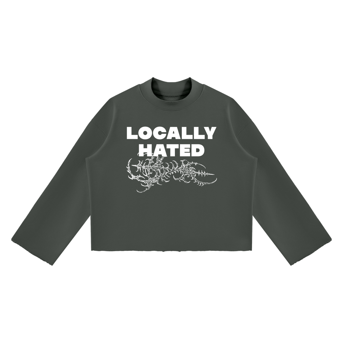 Ventura Legacy | Unisex Mock Neck Raw Edge Boxy Sweatshirt Hated