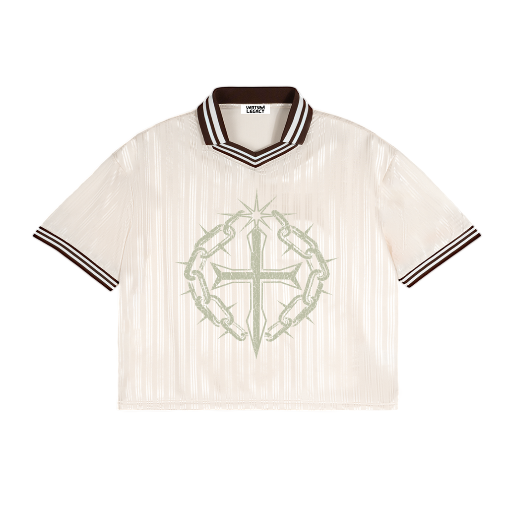 Contrast Stripes Polo Collar T-Shirt