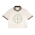 Contrast Stripes Polo Collar T-Shirt