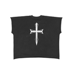 Ventura Legacy | Raw Edge Boxy Non-Shrink T-Shirt Cross