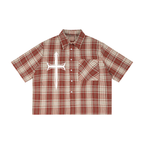 Ventura Legacy | Unisex Plaid Boxy Short Sleeve Shirt I See God