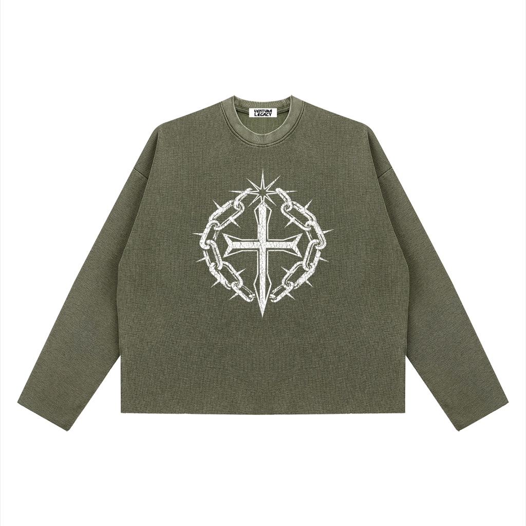 Ventura Legacy | Unisex Vintage Wash Boxy  Waffle Raw Edge T-Shirt Northmark