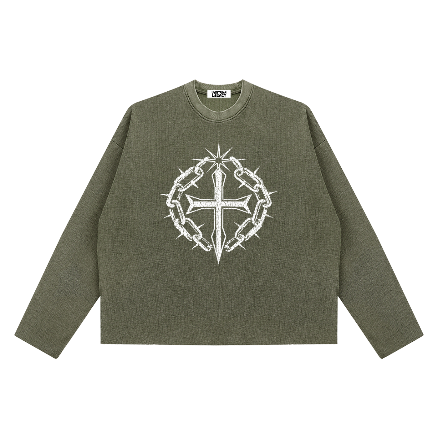 Ventura Legacy | Unisex Vintage Wash Boxy  Waffle Raw Edge T-Shirt Northmark