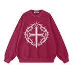 Snow Washed Oversized Sweatshirt