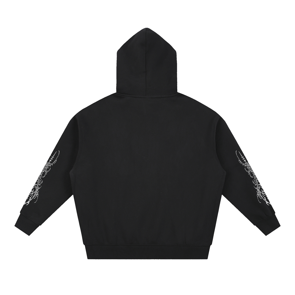 Zip Boxy Hoodie Cross