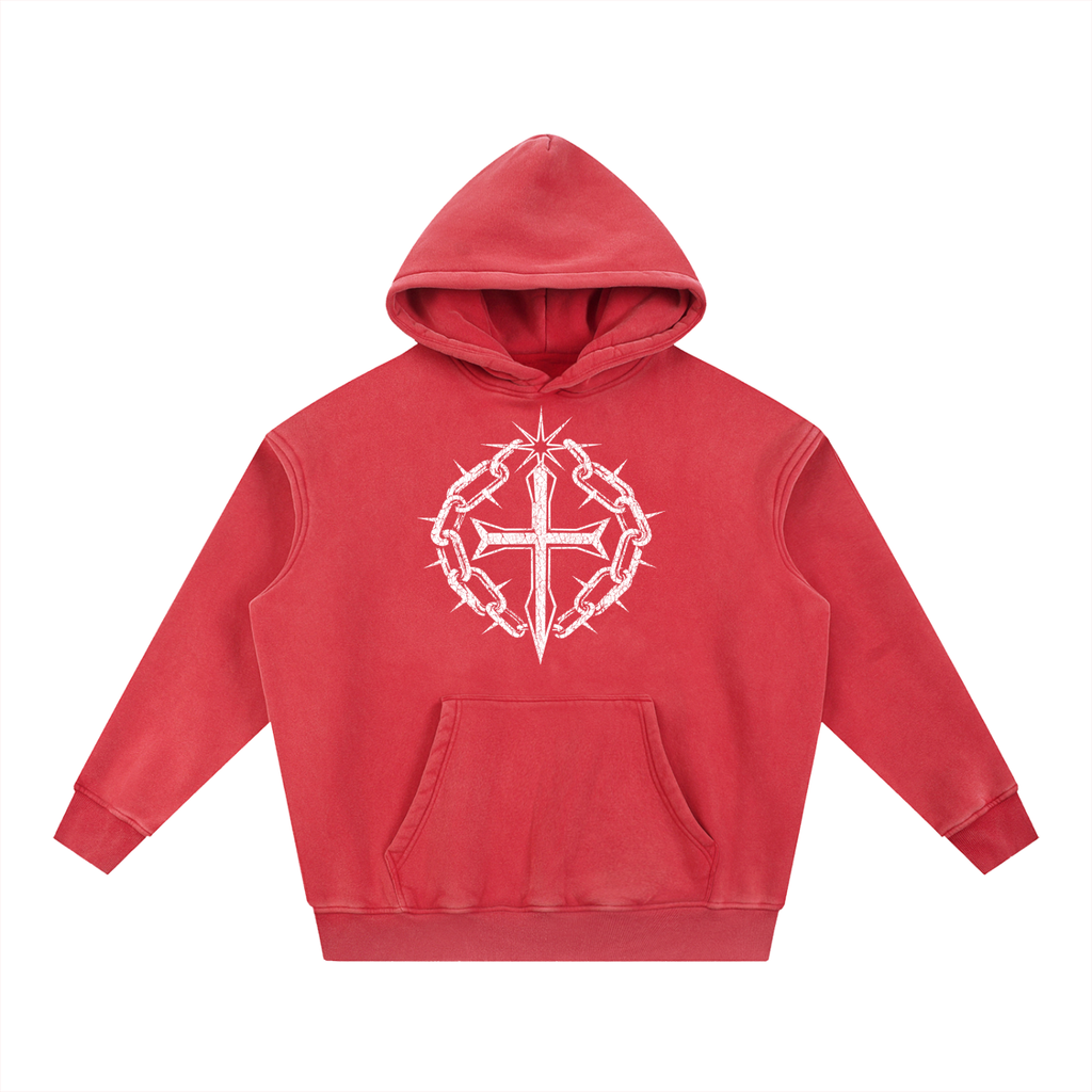Snow Wash Fleece Oversize Hoodie