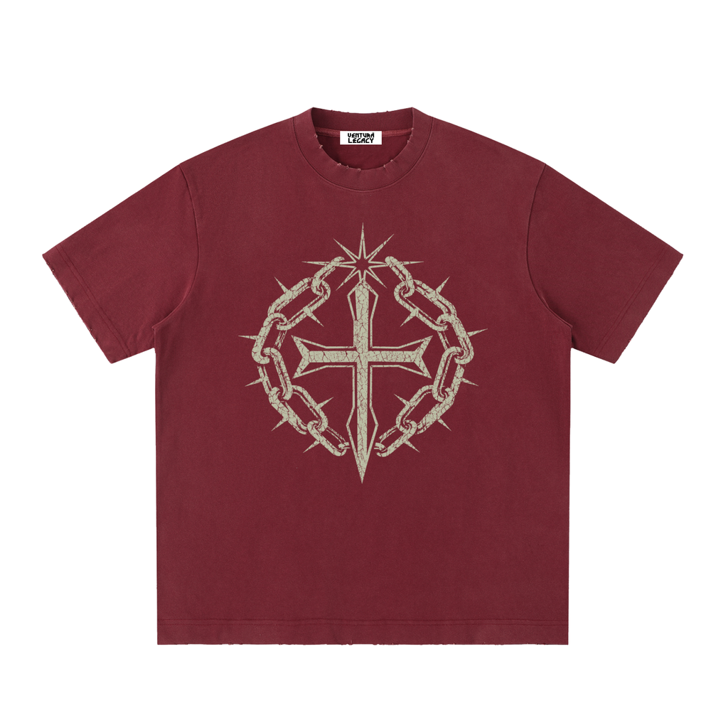 Heavyweight Vintage Washed Frayed T-Shirt