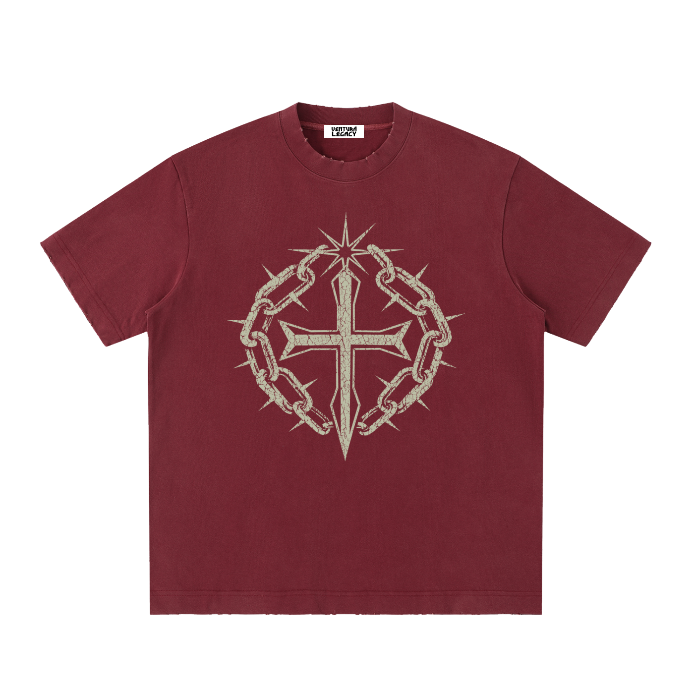 Heavyweight Vintage Washed Frayed T-Shirt