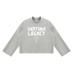 Ventura Legacy | Unisex Mock Neck Raw Edge Boxy Sweatshirt ODD