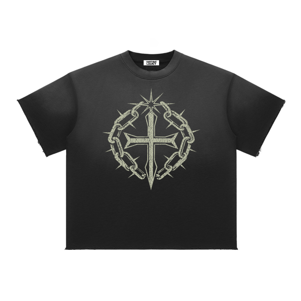 Sun Fade Raw Edge T-Shirt