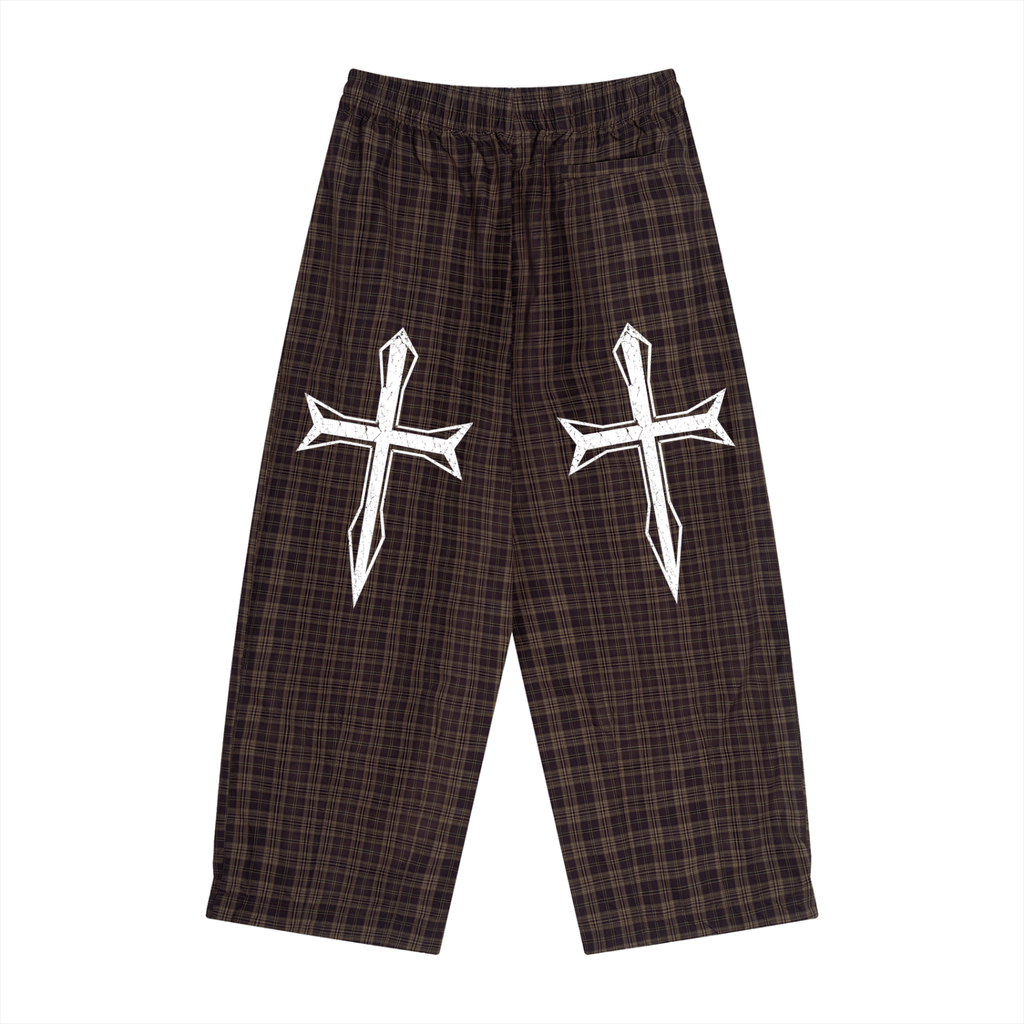 Ventura Legacy | Unisex Plaid Wide Leg Pants Cross