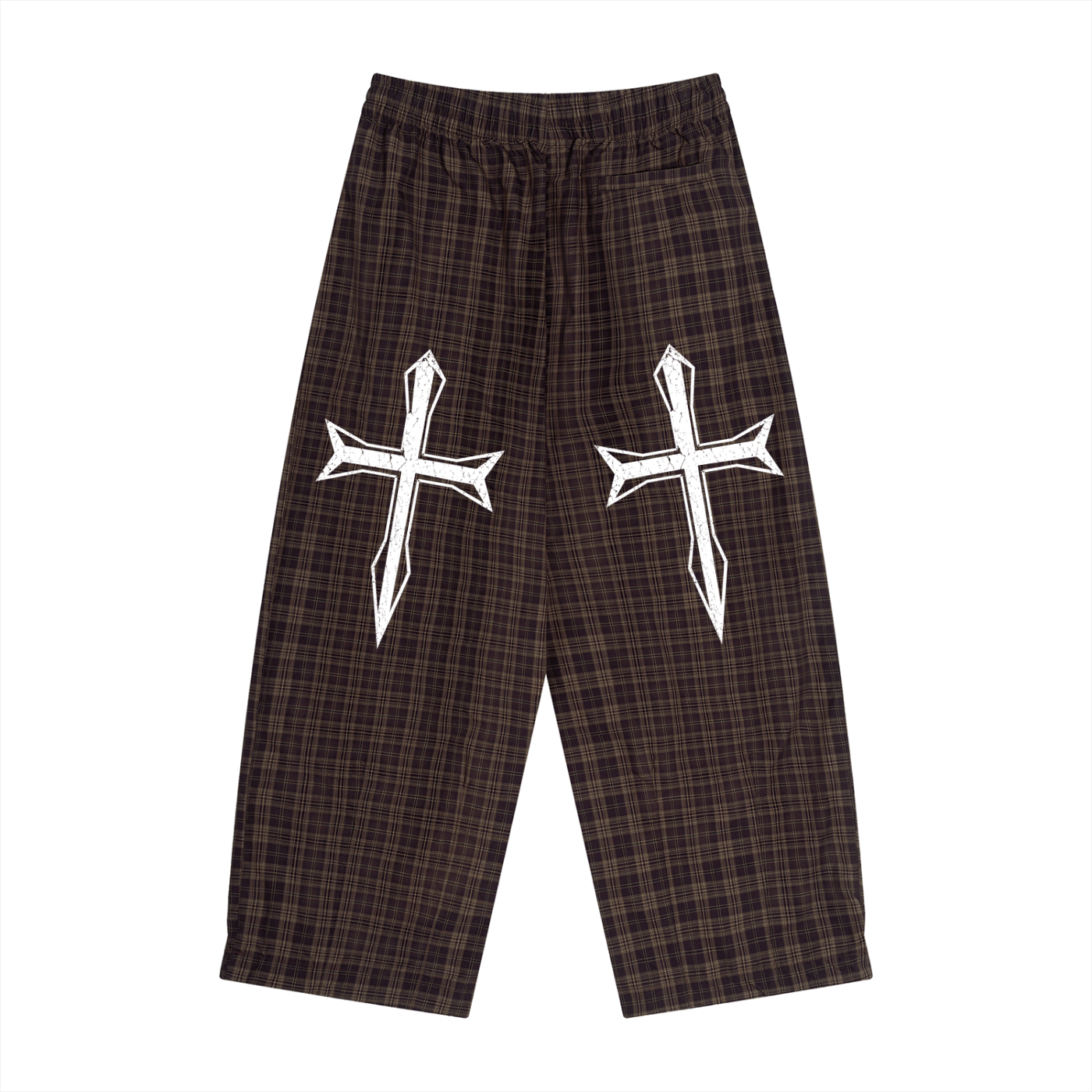 Ventura Legacy | Unisex Plaid Wide Leg Pants Cross