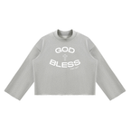 Ventura Legacy | Unisex Mock Neck Raw Edge Boxy Sweatshirt Blessed