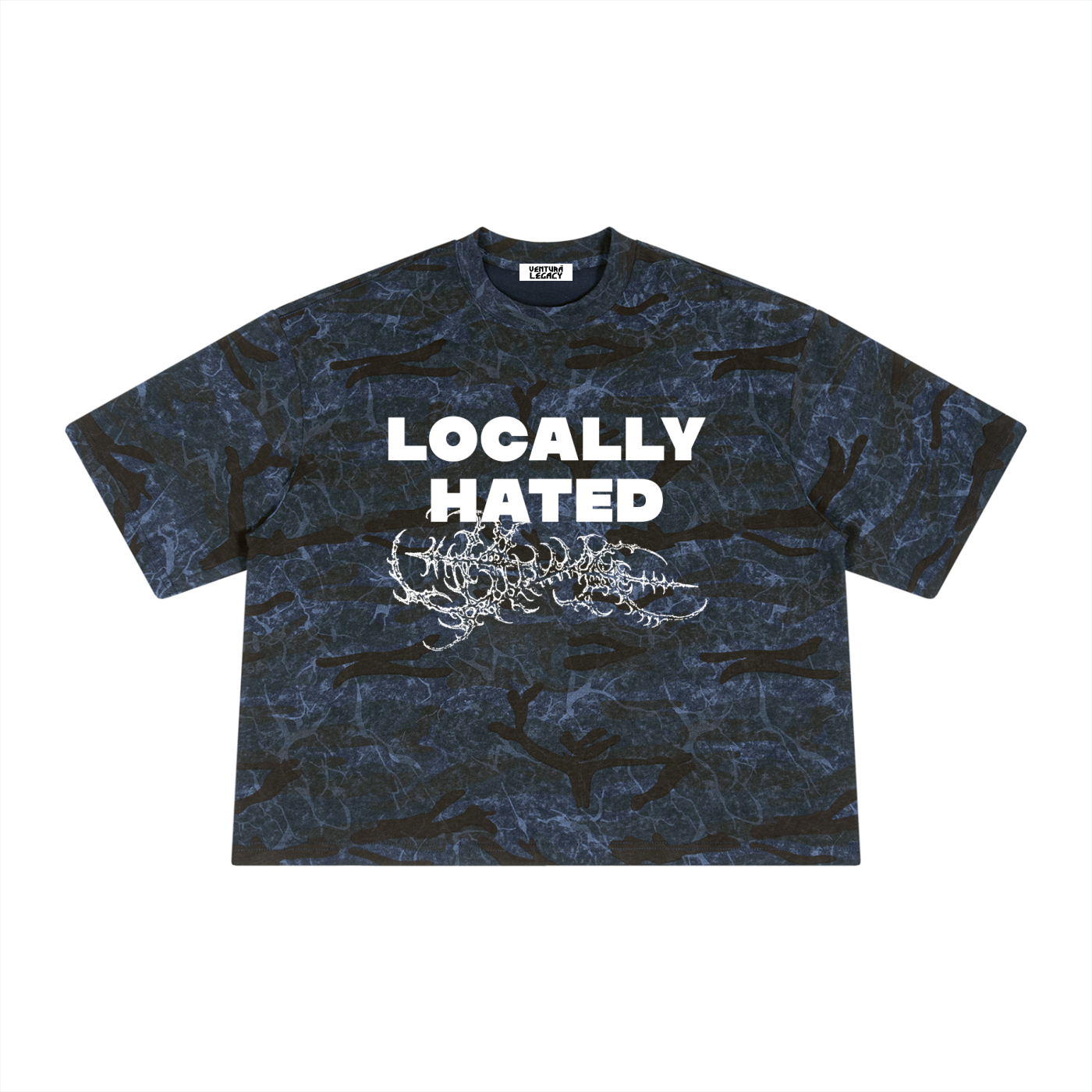 Ventura Legacy | Unisex Boxy Camo Print T-Shirt Hated