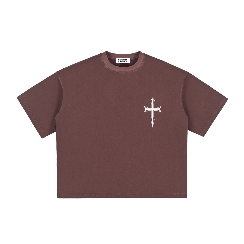 Ventura Legacy |Vintage Washed Boxy T-Shirt Cross