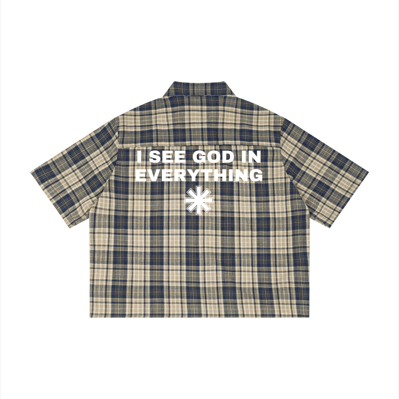 Ventura Legacy | Unisex Plaid Boxy Short Sleeve Shirt I See God