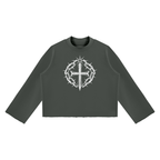 Ventura Legacy | Unisex Mock Neck Raw Edge Boxy Sweatshirt I See God