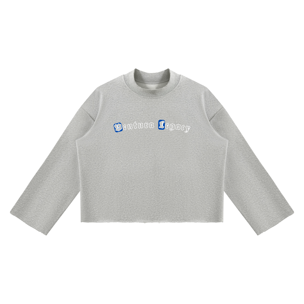 Ventura Legacy | Unisex Mock Neck Raw Edge Boxy Sweatshirt Esia