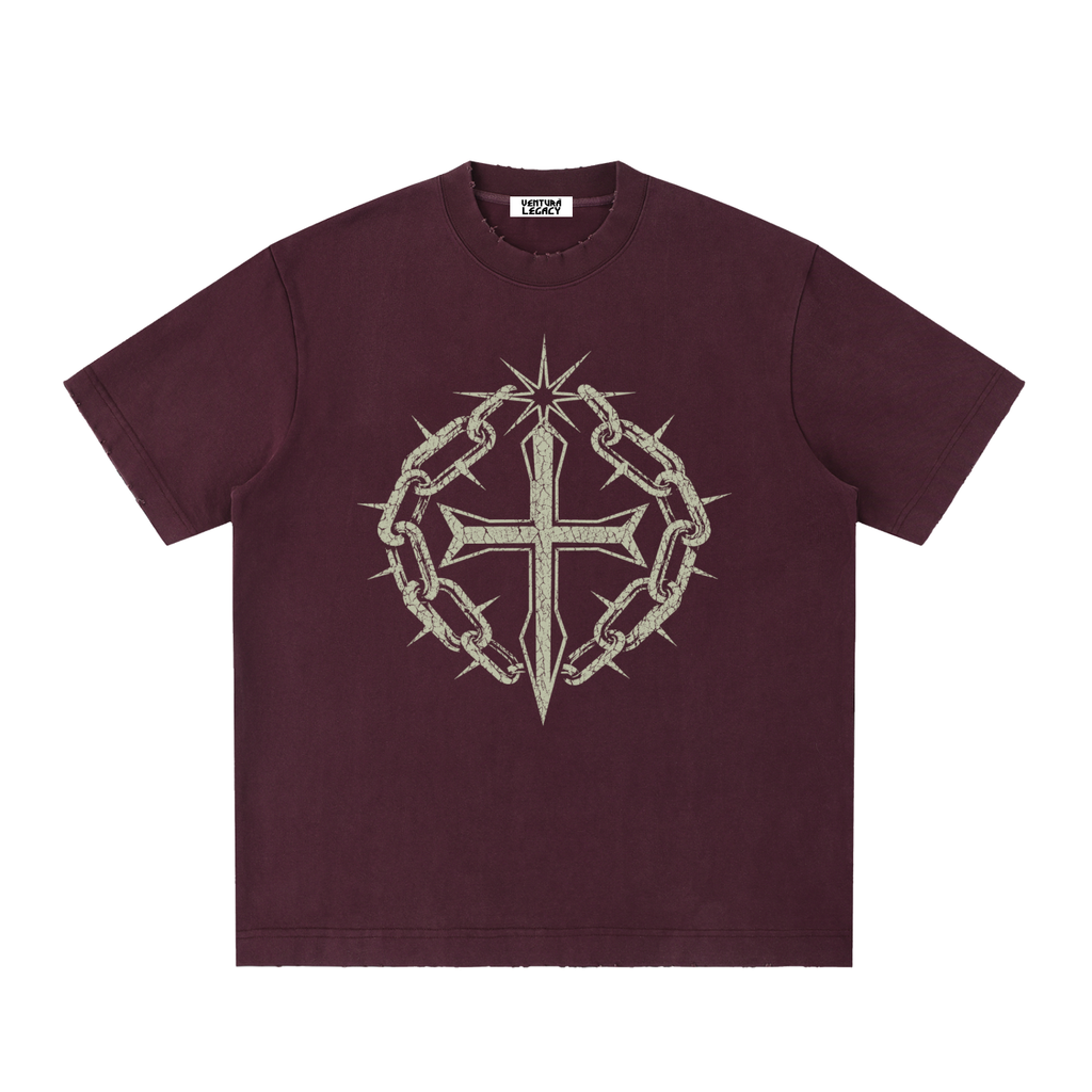 Heavyweight Vintage Washed Frayed T-Shirt