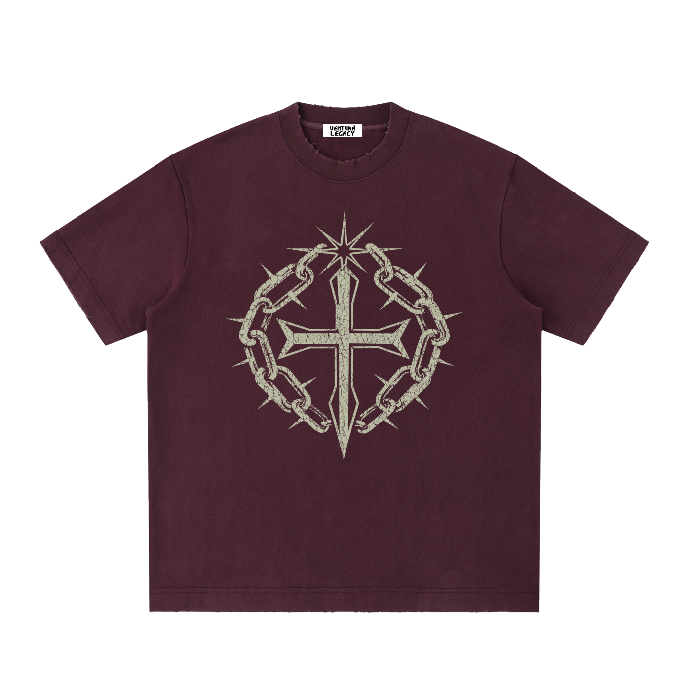 Heavyweight Vintage Washed Frayed T-Shirt