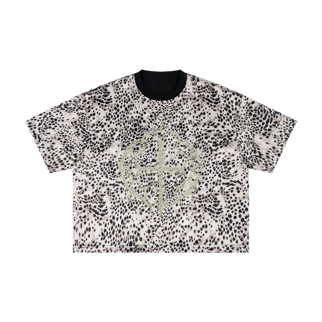 Unisex Leopard Print Boxy T-Shirt