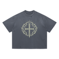 Vintage Washed Distressed Boxy Oversized T-Shirt