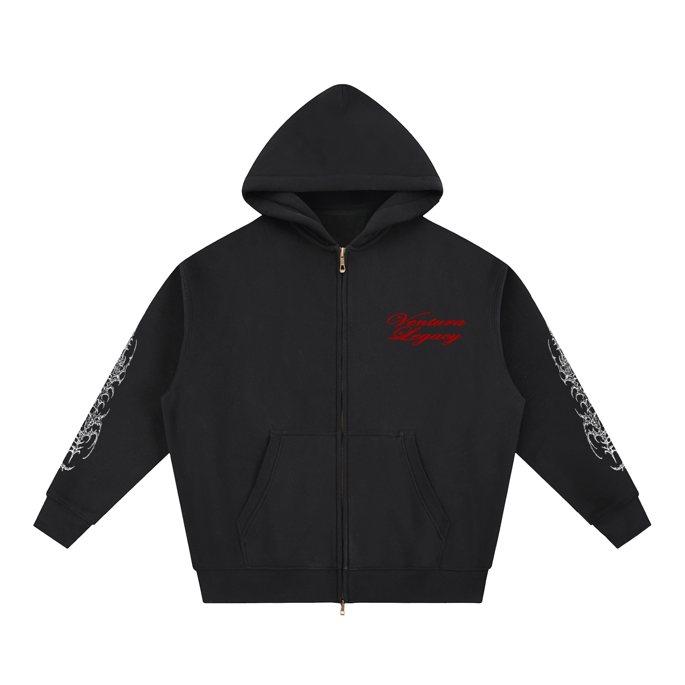 Zip Boxy Hoodie Drain