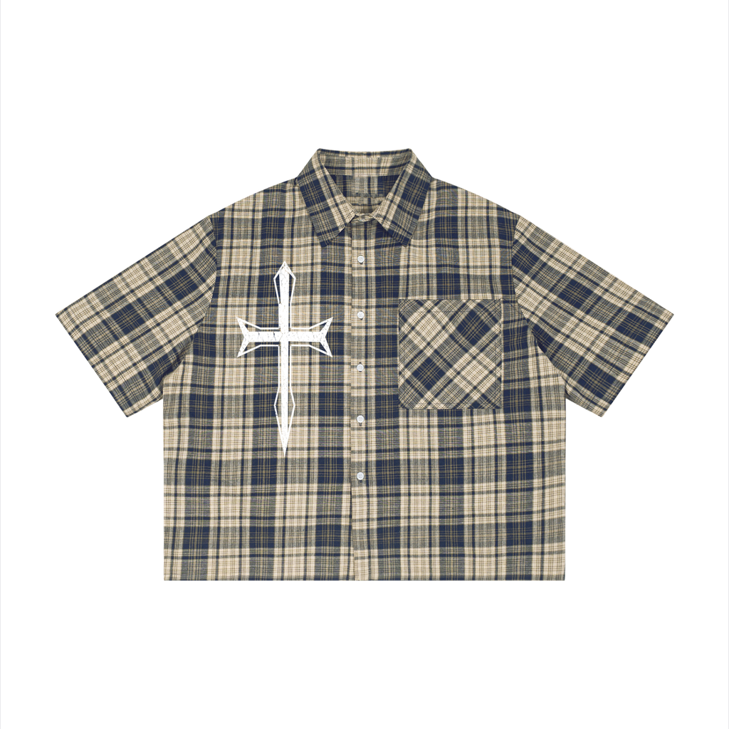 Ventura Legacy | Unisex Plaid Boxy Short Sleeve Shirt I See God
