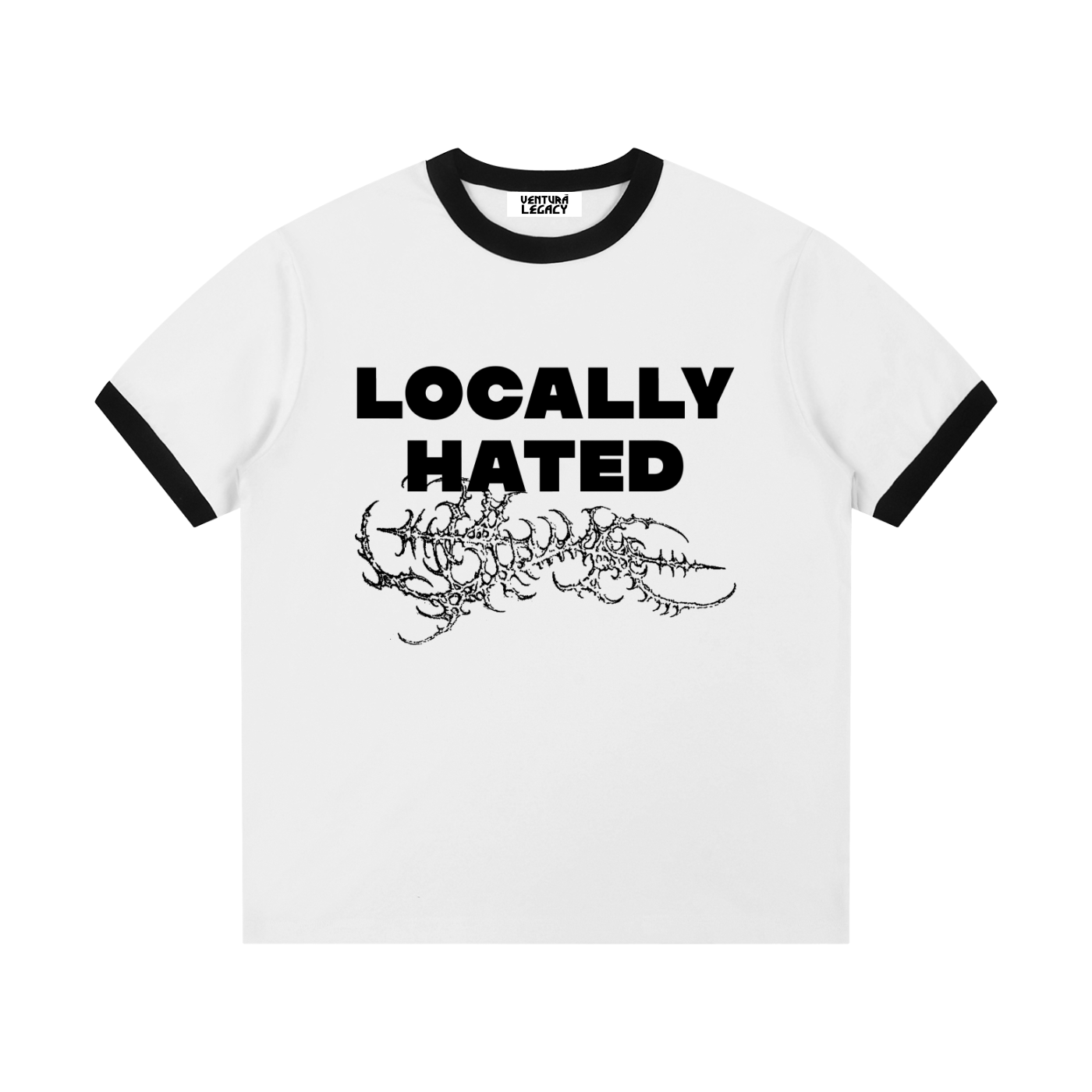 Ventura Legacy | Contrast Edge Ribbed Crewneck T-Shirt Hated
