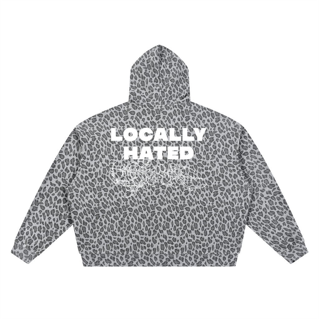 Ventura Legacy | Unisex Leopard Print Waffle Full Zip Hoodie Hated