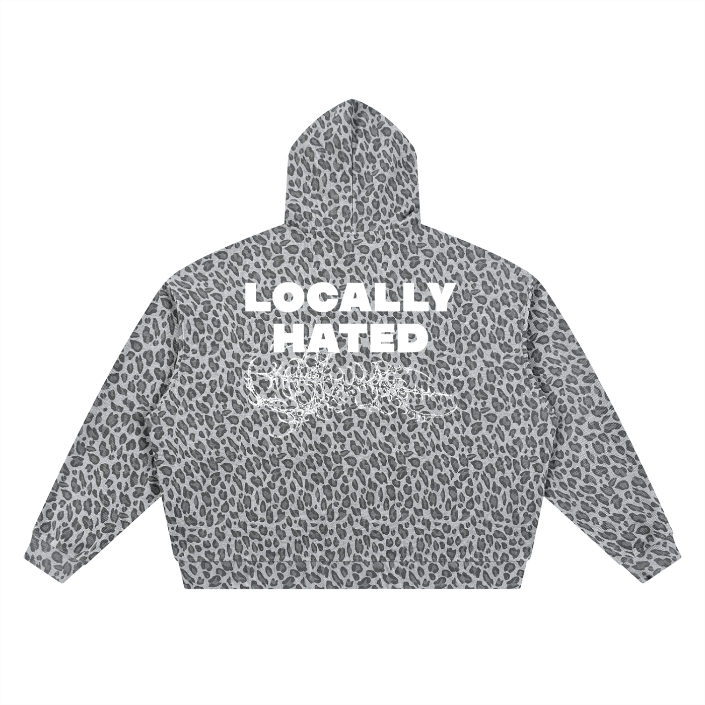 Ventura Legacy | Unisex Leopard Print Waffle Full Zip Hoodie Hated