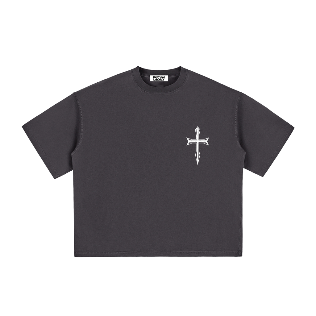 Ventura Legacy |Vintage Washed Boxy T-Shirt Cross