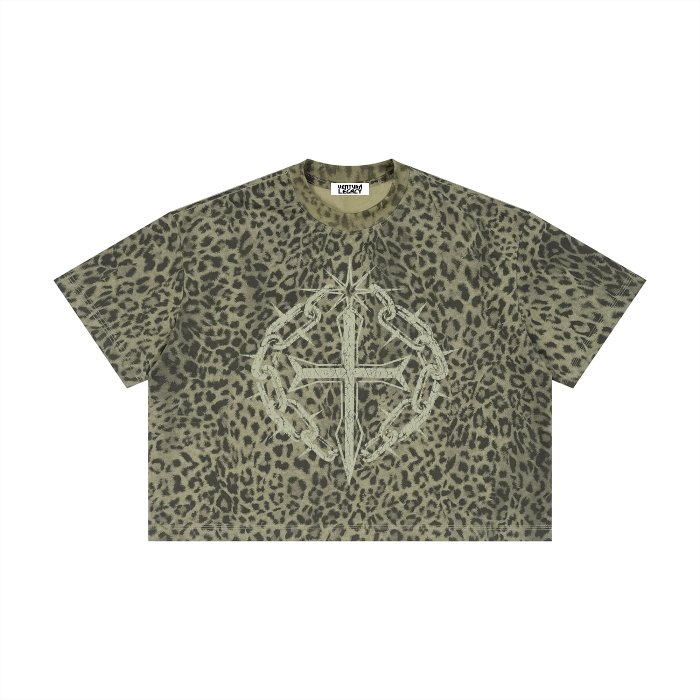 Unisex Leopard Print Boxy T-Shirt