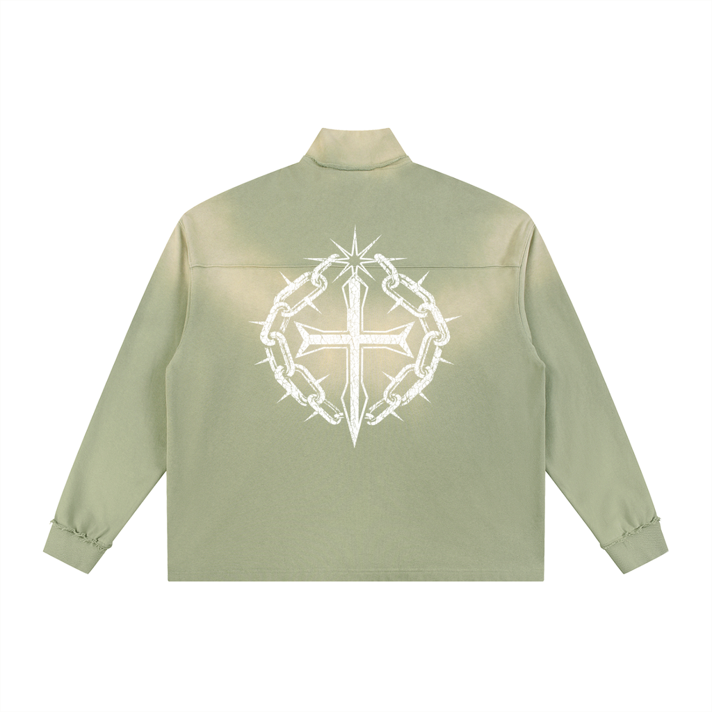 Ventura Legacy | Sun Fade Raw Edge Quarter-Zip Sweatshirt Northmark