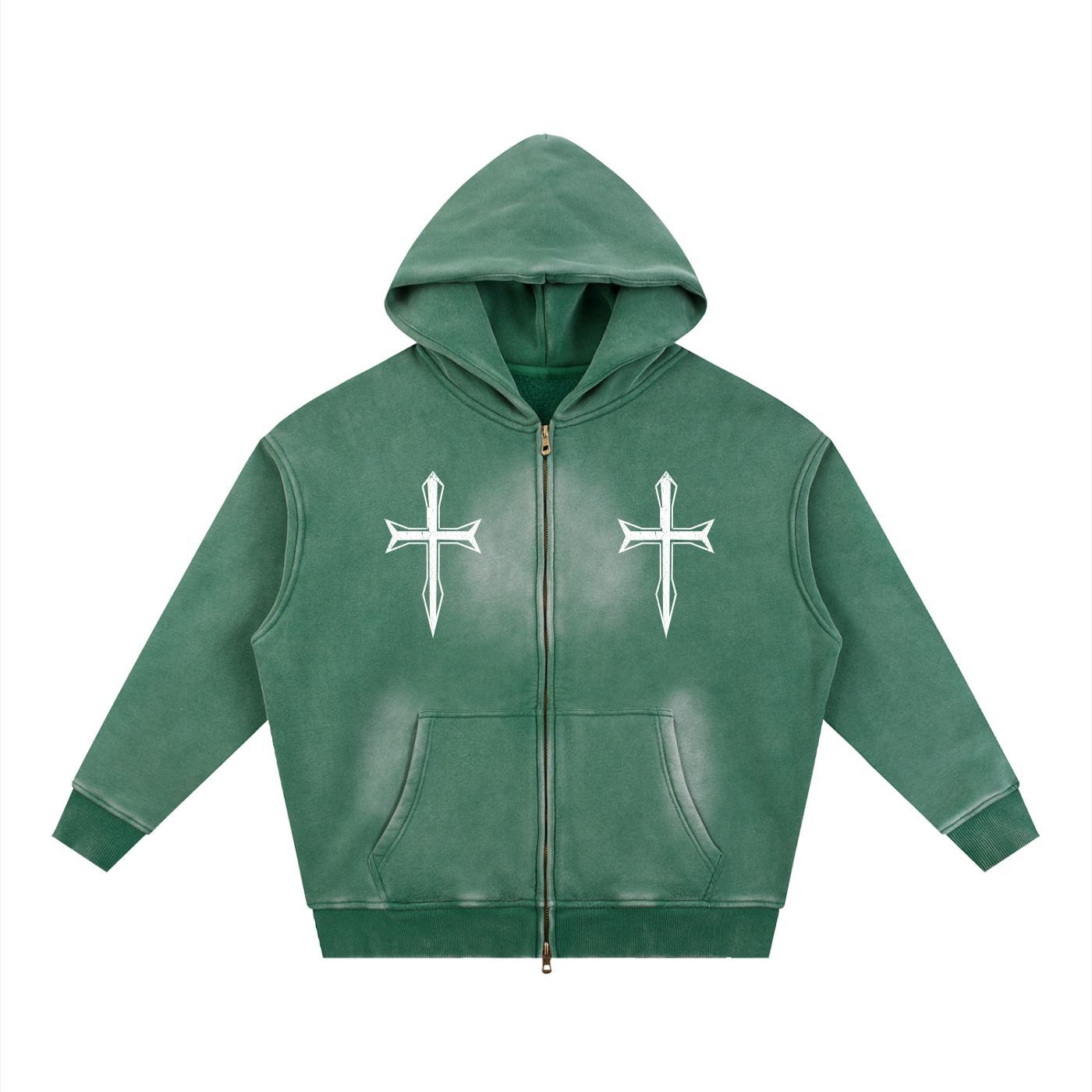 Ventura Legacy | Sunfade Two-way Zipper Boxy Fleece Hoodie Northmark